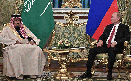 President Putin With King Salman bin Abdulaziz Al Saud of Saudi Arabia., From ImagesAttr
