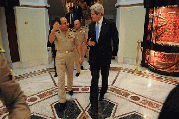 Secretary Kerry Bids Farewell to Egyptian Defense Minister General al-Sisi Secretary Kerry Bids Farewell to Egyptian Defense Minister General al-Sisi