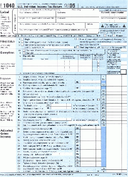 Form 1040, 2005