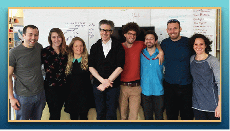 'Israel Story' team with 'This American Life' host Ira Glass, NYC studio, 2015