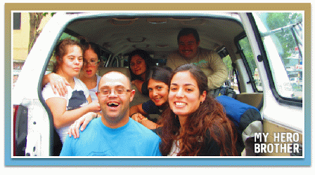 Golan, Shaked, Tzlil, Reut, Moran, Irena and Amar in a jeep on the way to the mountains