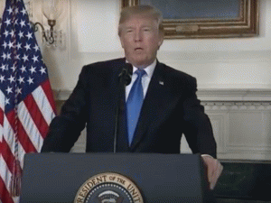 President Donald Trump addresses the nation about his Iran policy on Oct. 13, 2017., From ImagesAttr