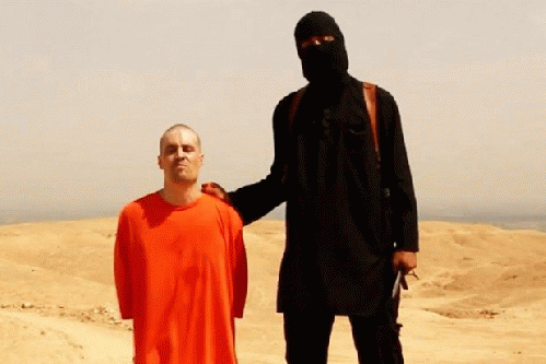 Journalist James Foley shortly before he was executed by an Islamic State operative in August 2014., From ImagesAttr