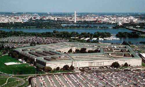 The Pentagon and some of the cars of 23,000 warmakers who work there, From ImagesAttr