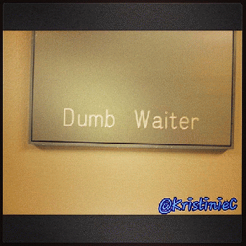 Saw this room labeled .Dumb Waiter. at a hospital LOL not exactly sure what or why but it was funny #hospitals #funny #kristiniec, From FlickrPhotos