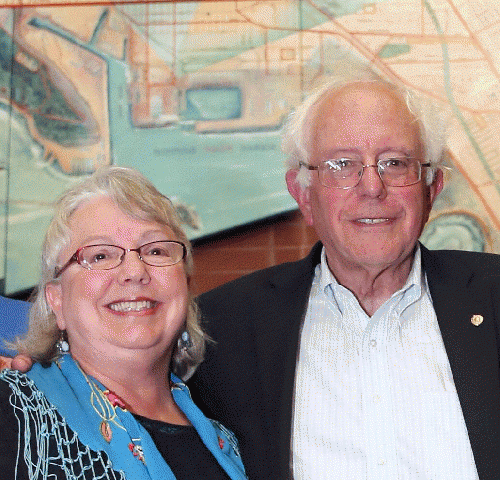 Gayle McLaughlin and Bernie Sanders, From ImagesAttr