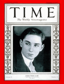 Roger Wolfe Kahn on the cover of Time magazine (September 19, 1927), From WikimediaPhotos