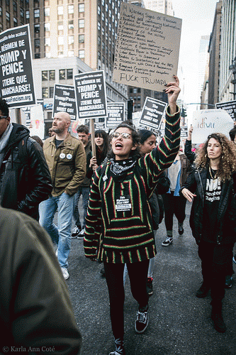 Refuse Fascism, On the march.