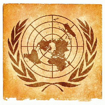 United Nations Grunge Emblem - Sepia