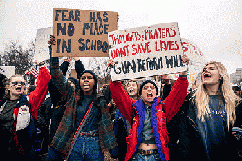 Thoughts and Prayers Don't Save Lives, student lie-in at the White House to protest gun laws, From FlickrPhotos