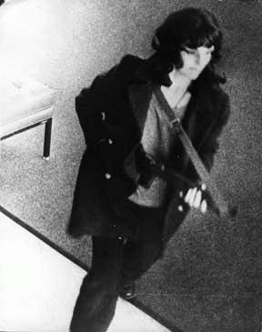 Patty Hearst robs Hibernia Bank, 1974, From ImagesAttr