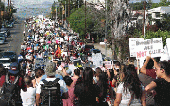 March in Los Angeles in support of DACA recipients, September 10, 2017. March in Los Angeles in support of DACA recipients, September 10, 2017.