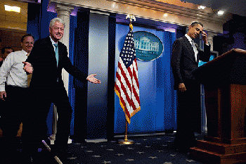 Barack Obama and Bill Clinton at the Whitehouse, From FlickrPhotos