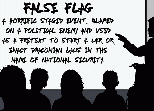 False Flag flies in Salisbury, From ImagesAttr