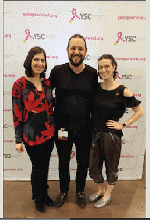 Rachel, David, and Grace after a screening at the Young Survival Coalition National Summit in Orlando, February, 2018
