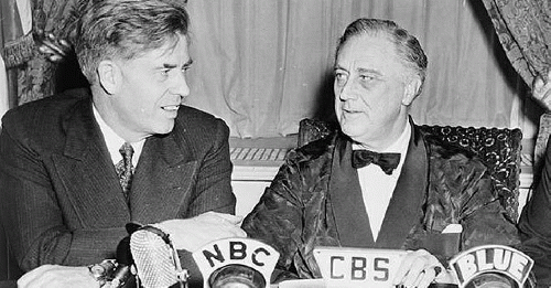 Vice President Henry Wallace (left) with President Franklin D. Roosevelt., From ImagesAttr