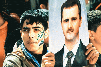 Supporters of Assad are gatherd in Damascus, Syria Saba'a Bahrat Square near Central Bank of Syria building by FreedomHouse
Attribution Supporters of Assad are gatherd in Damascus, Syria Saba'a Bahrat Square near Central Bank of Syria building by FreedomHouse
Attribution