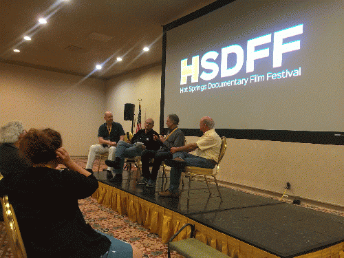 Left to Right: Derek Horne , Moderator, HSDFF Zach Polett, Former ACORN, Political Director John Atlas, Author / Producer Neil Sealy, Head Organizer for Arkansas Community Organizations, From ImagesAttr