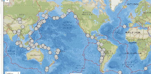 Earthquake Map, 1904 to date