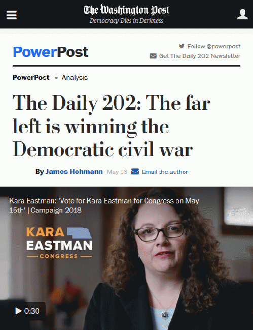 WaPo: The Far Left Is Winning the Democratic Civil War