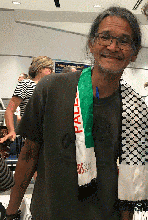 Larry Commodore on his arrival at the Toronto airport after his medical ordeals while in Israeli prison. Larry Commodore on his arrival at the Toronto airport after his medical ordeals while in Israeli prison.