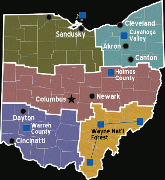 Map of Ohio Regions