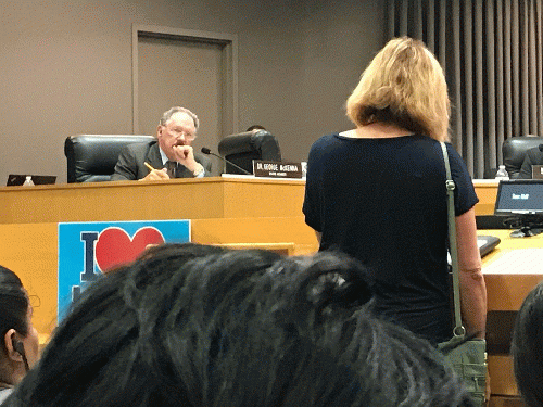 LAUSD Board Member George McKenna Questions LA City Clerk Holly Wolcott, From ImagesAttr