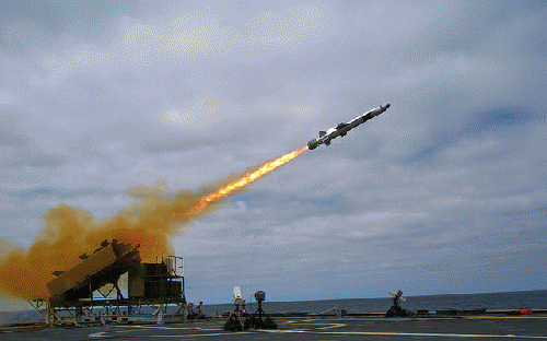 The crew of the littoral combat ship USS Coronado (LCS 4) successfully performs a live-fire demonstration of a Kongsberg Naval Strike Missile off the coast of Southern California.