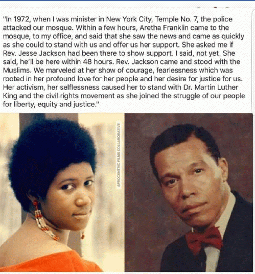 Queen Aretha and Minister Louis Farrakhan Queen Aretha and Minister Louis Farrakhan
