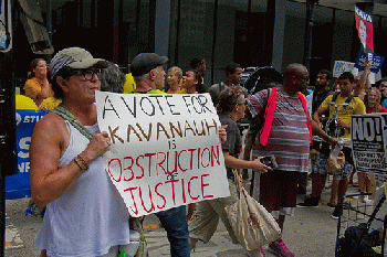 Stop Brett Kavanaugh Rally Downtown Chicago Illinois