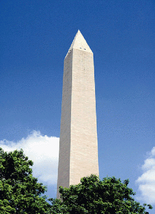 Washington Monument Above Trees