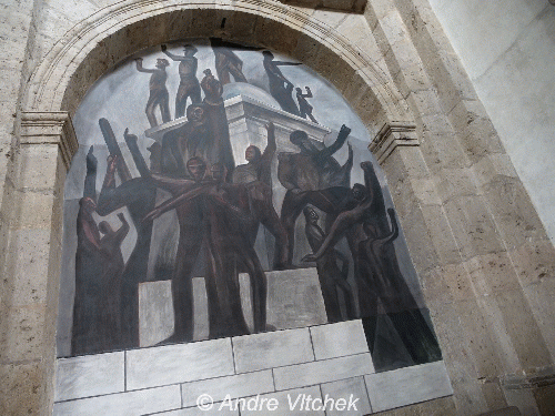 revolutionary mural by Pablo Orozco in Guadalajara