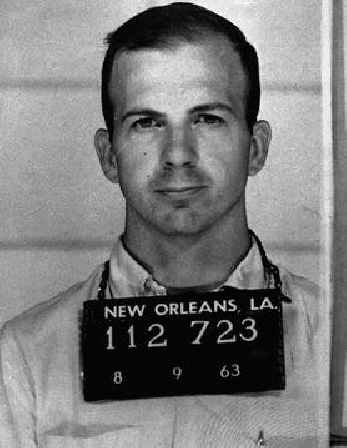 Oswald's mugshot following his arrest for disturbing the peace in New Orleans, August 9, 1963