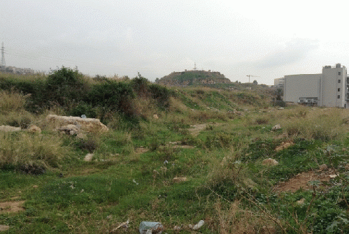 Remains of Tel Zaatar camp.