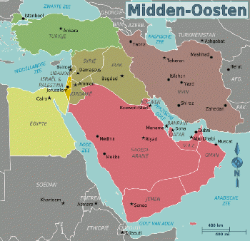 Map of Middle East, From WikimediaPhotos