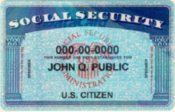 Social security card john q public