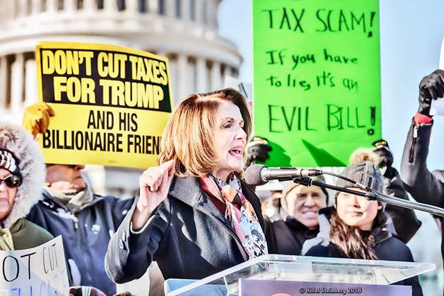 Pelosi-GOP-tax-scam-protests