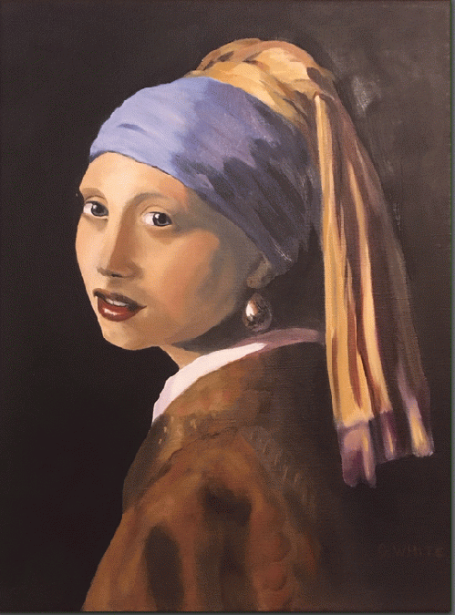 Gary's version of Vermeer's The Girl with the Pearl Earring, 2018, From ImagesAttr