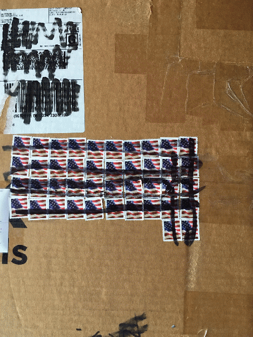 Postage required to send artwork home so prison administrators can make a point Postage required to send artwork home so prison administrators can make a point