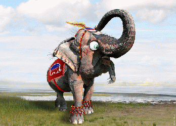 GOP Elephant - Caricature