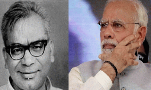 Ram Manohar Lohia (left) and Narendra Modi