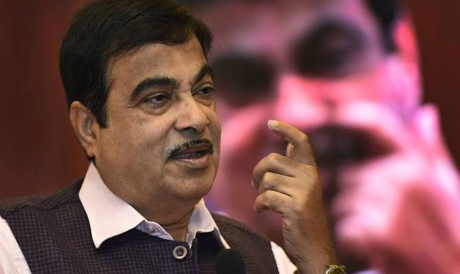 Nitin Gadkari at the receiving end