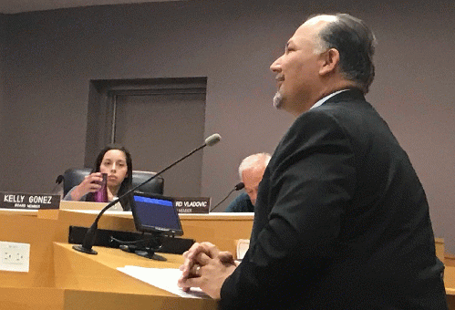 CSD Director Jose' Cole-Gutie'rrez addresses the Board, From Uploaded