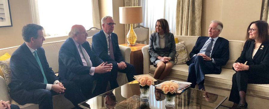 Nancy Pelosi meets with three former UK Labour MP's who left the party over Israel and alleged anti-Semitism. April 14, 2019., From InText