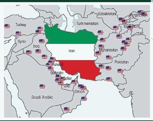 US Military Bases Ring Iran, From Uploaded