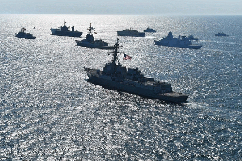 The Baltops exercise was being held under the command of the newly-reconstituted US Second Fleet which is headquartered in Norfolk Virginia