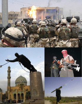 Iraq War montage. Iraq War montage.