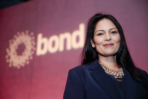 Home Secretary Priti Patel at the Bond Conference 2017 in London. Home Secretary Priti Patel at the Bond Conference 2017 in London.