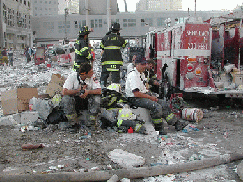 New York City firefighters after 9/11 attacks, From FlickrPhotos