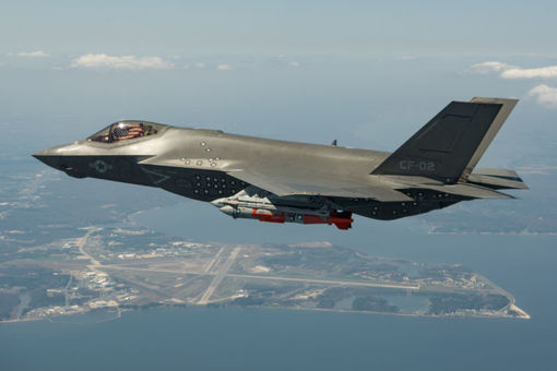 F-35 in flight., From InText